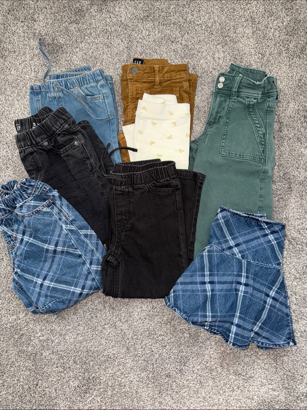 Toddler Girl XS (4-5) 5 BUNDLE! Gap Old Navy Retro Wide Leg Barrel Jean Pants